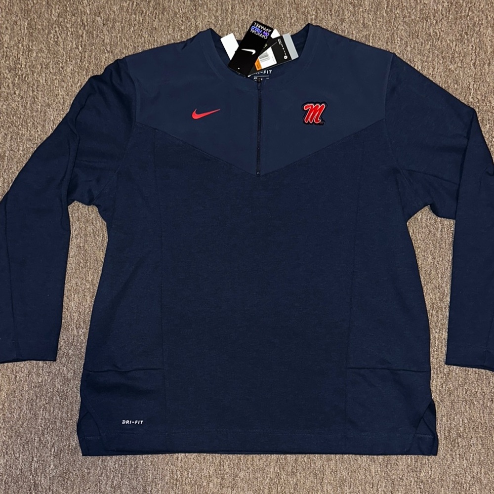 Navy Ole Miss Nike Quarter-Zip